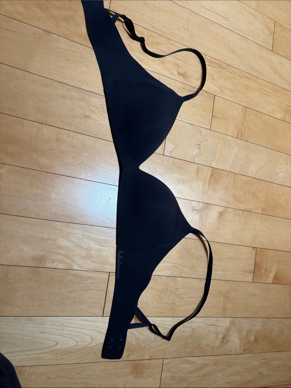 lululemon Black Seamless Bralette with Thin Straps